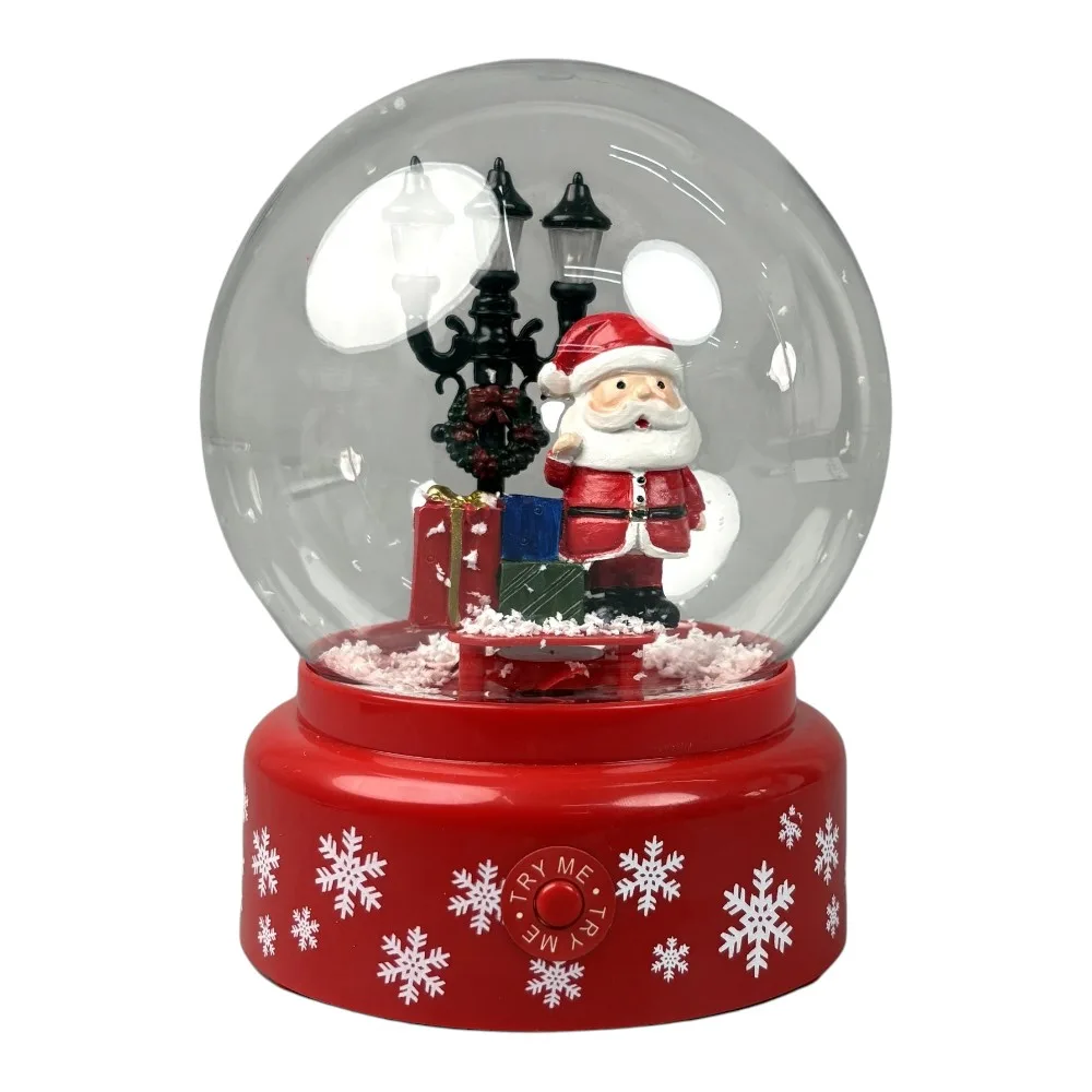 ADORNO ESFERA DE NIEVE SANTA C-FAROL C-LUZ A-BAT 200-4300036 SANTINI