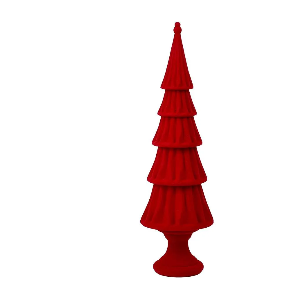 ARBOL GAMUZADO ROJO 37.50CM 202-5300021 SANTINI