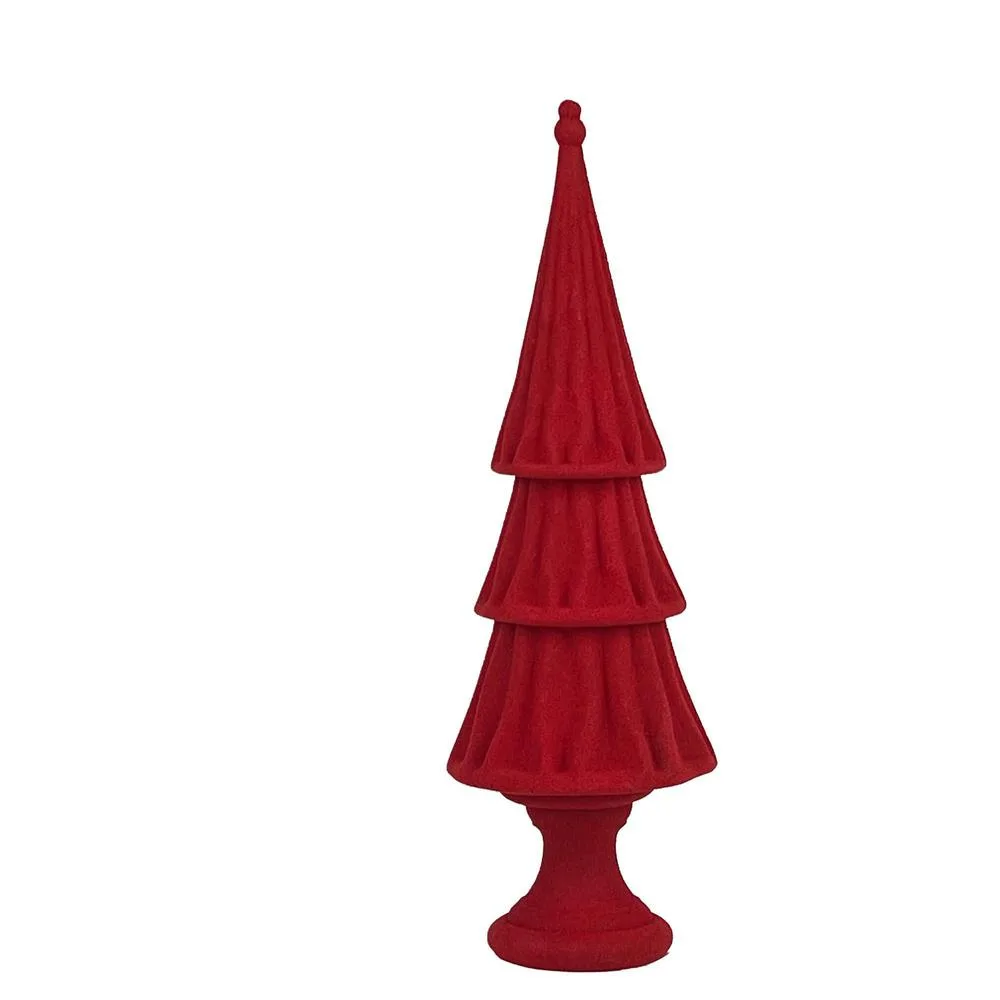 ARBOL GAMUZADO ROJO 30cm 202-5300022 SANTINI