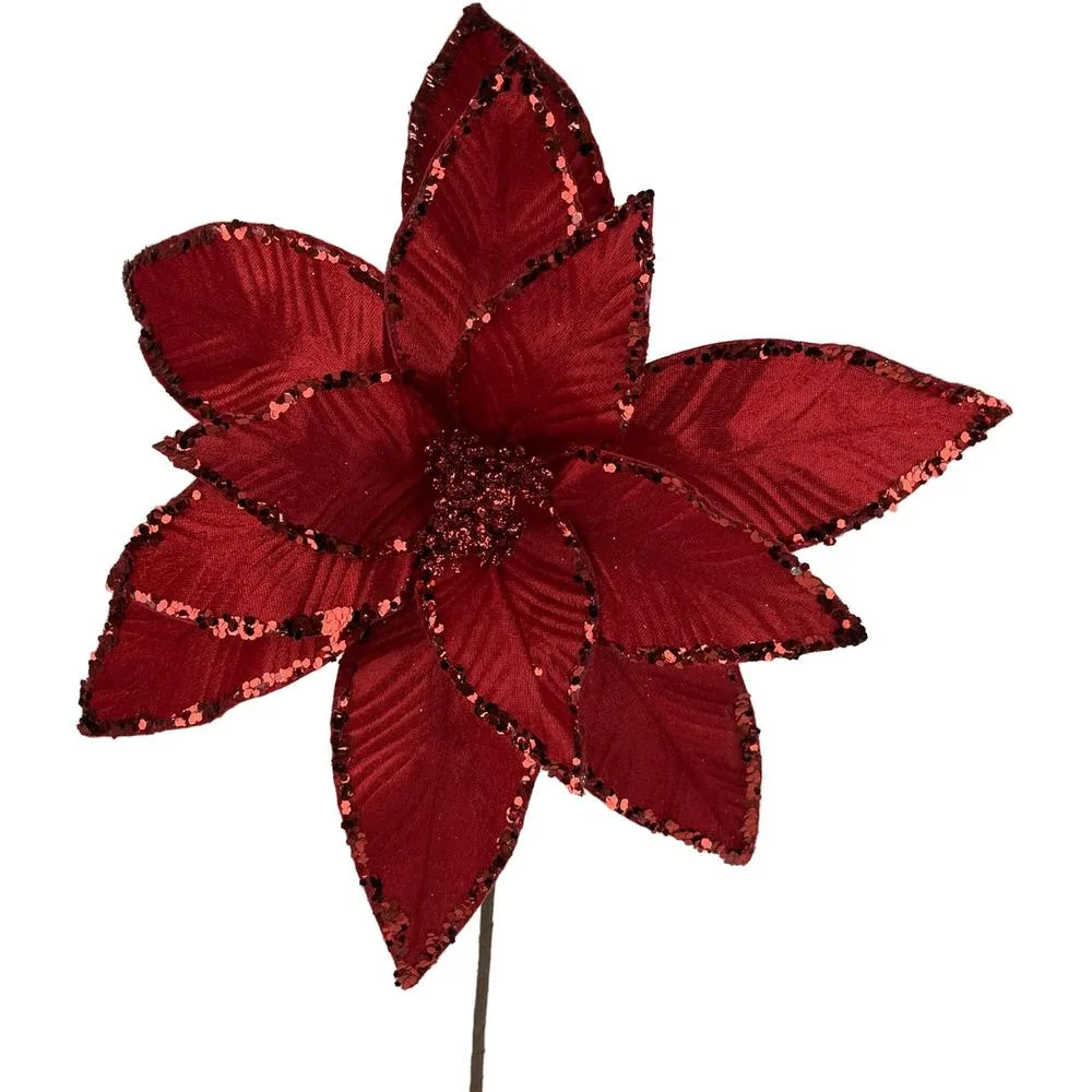 FLOR POINSETTIA ROJA 30CM 140-3000132 SANTINI