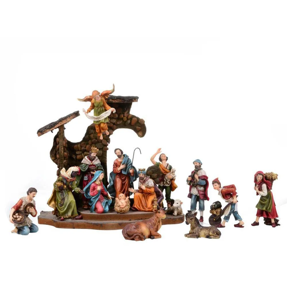 JG NACIMIENTO ANGEL 15PZ 34X19X15CM 028-490508 SANTINI