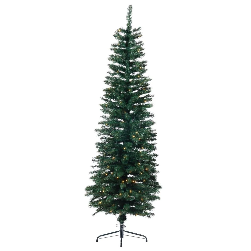 ARBOL DE NAVIDAD 7 PIES 490 TIPS 110V CON LUCES 110-0400171-1 SANITNI