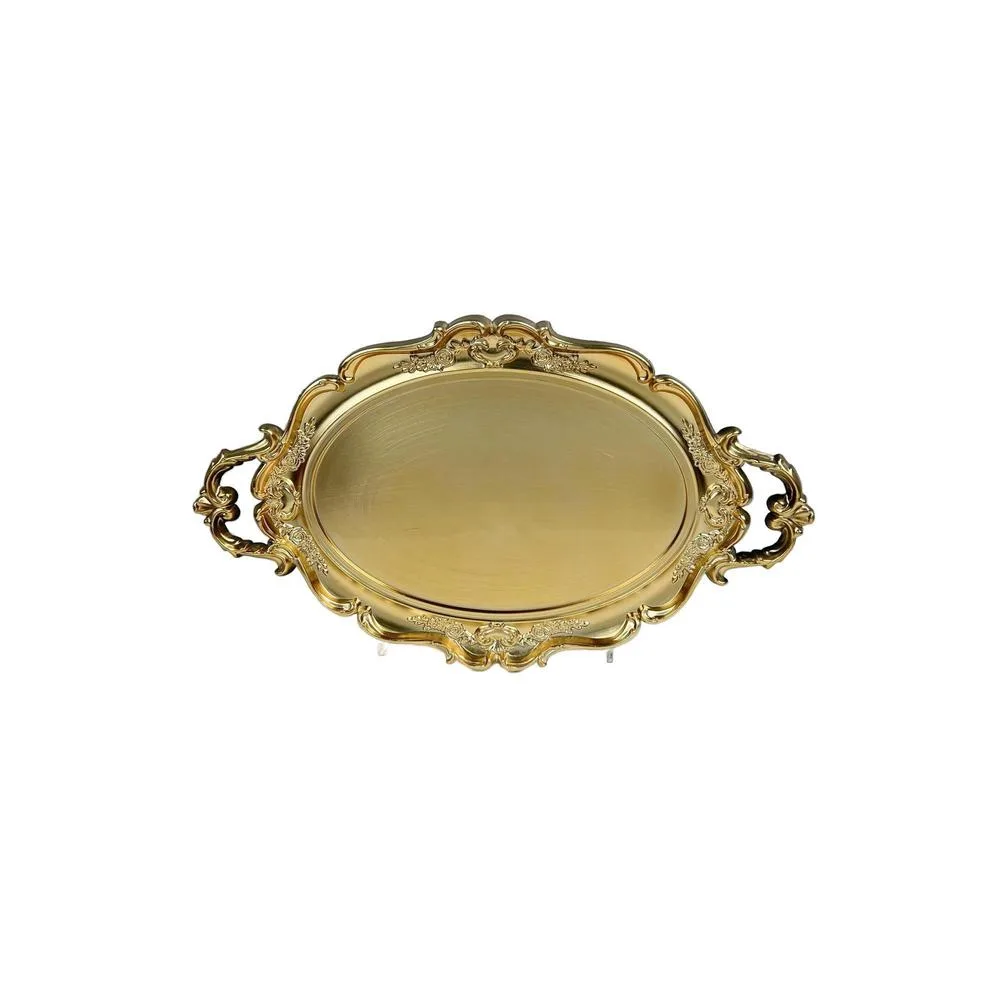 BANDEJA PLASTICA DORADA 48X29X4CM 201-1200297 SANTINI