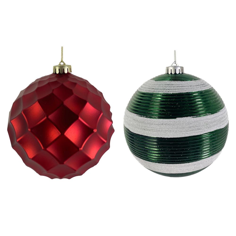 JG BAMBALINAS ROJO C-VERDE-BLANCO 4PZ 15X15X15CM 130-2501962 SANTINI